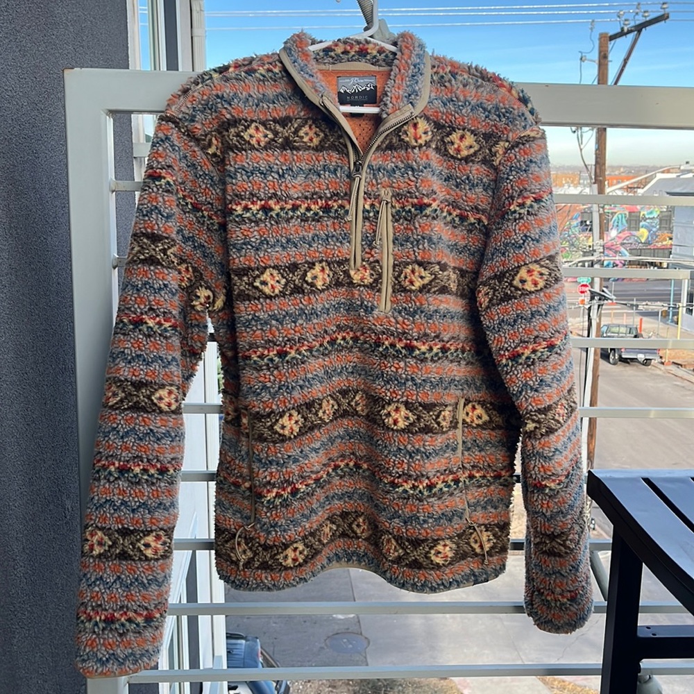 J. Crew Nordic Pattern Fleece, Size M (like new)